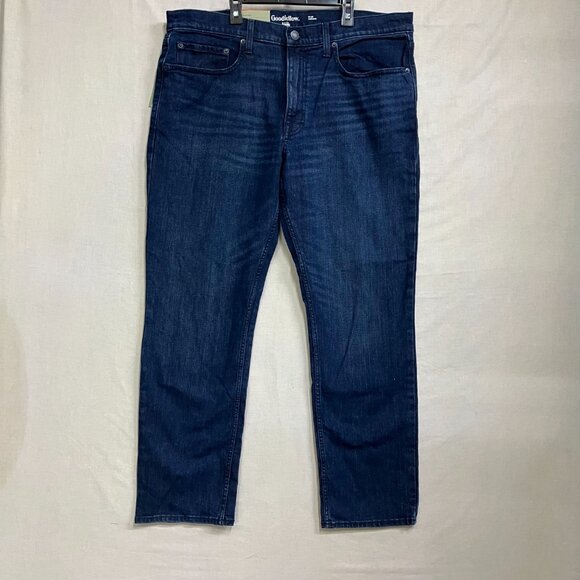 Goodfellow & Co Men's 40X30 Brooks Mid Rise Heavyweight Slim Fit Leg Full Jeans - Picture 4 of 16